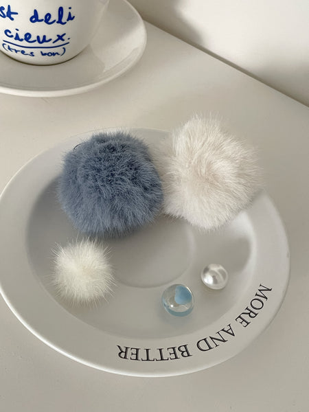 elle belle/ blue fur crocs charms set