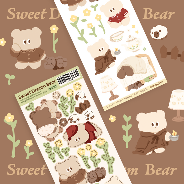 Dango Lingo/ Sweet Dream Bear stickers 貼紙