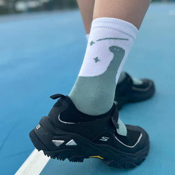 瓦片的瓦 / 恐龍中筒襪-恐龍冰山