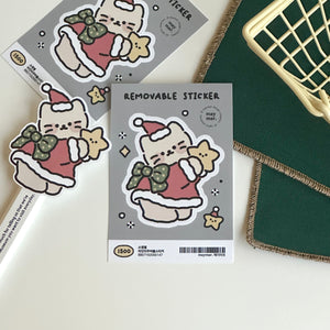 maymar/ Christmas Removable Sticker 單個貼紙/ Christmas Cat and star