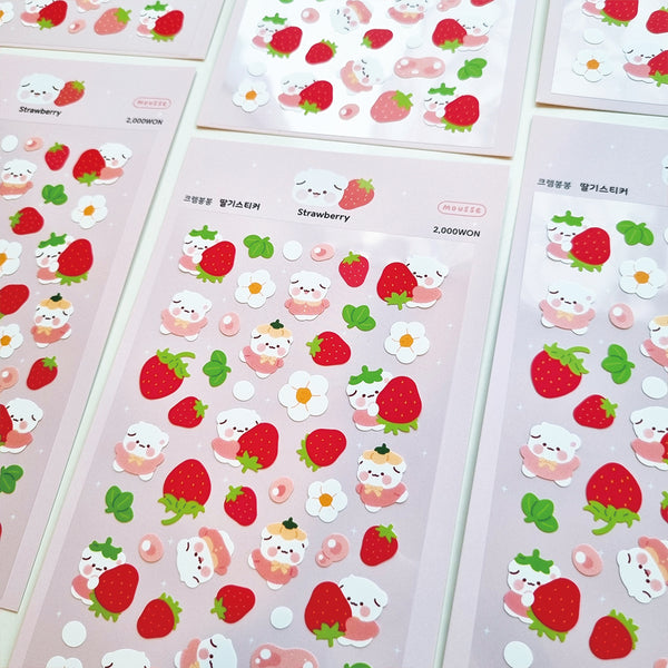 mousse/ Strawberry stickers