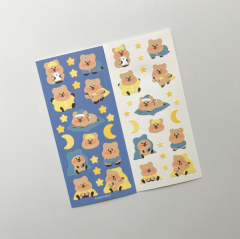 Young Forest / Good night Quokka stickers 貼紙