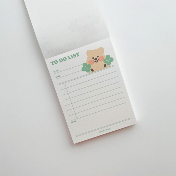 Young Forest/ Clover Baby Quokka To-do List Memo