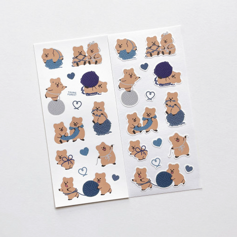 Young Forest/ Wool Quokka Stickers  貼紙