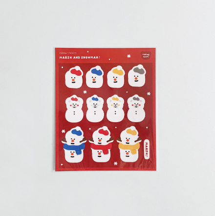 Malling Booth/ Marsh and Snowman Christmas Stickers