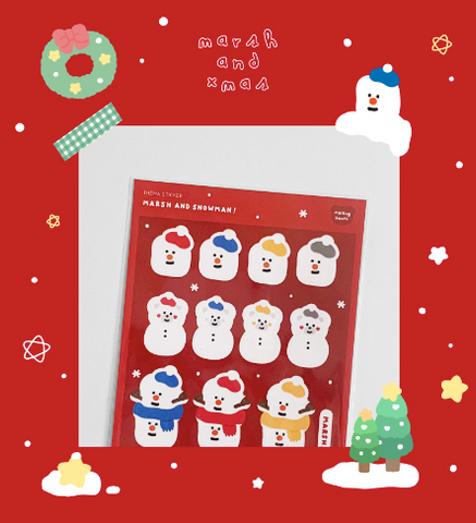 Malling Booth/ Marsh and Snowman Christmas Stickers