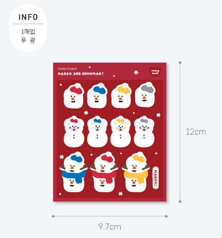 Malling Booth/ Marsh and Snowman Christmas Stickers