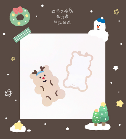 Malling Booth/ Rudolph Bear Christmas Card