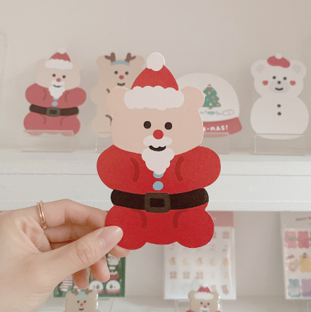 Malling Booth/ Santa Bear Christmas Card