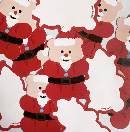 Malling Booth/ Santa Bear Christmas Card