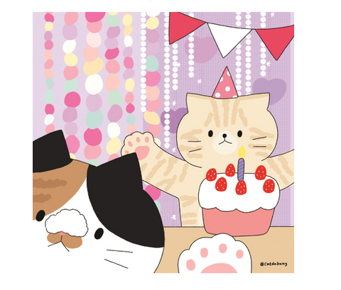 Catdabang/ Birthday Party card