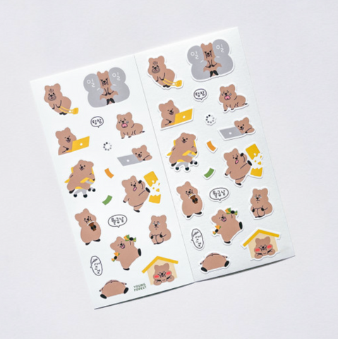 Young Forest/ Office worker Quokka stickers 貼紙