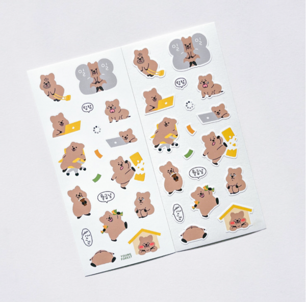 Young Forest/ Office worker Quokka stickers 貼紙