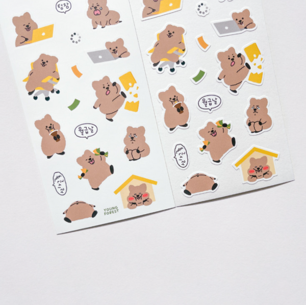 Young Forest/ Office worker Quokka stickers 貼紙