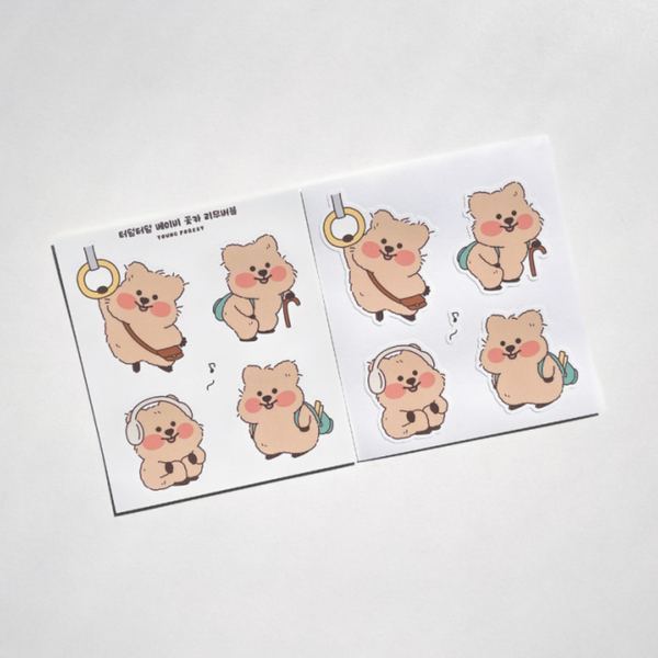 Young Forest/ Fluffy Quokka baby Big Removable Stickers貼紙