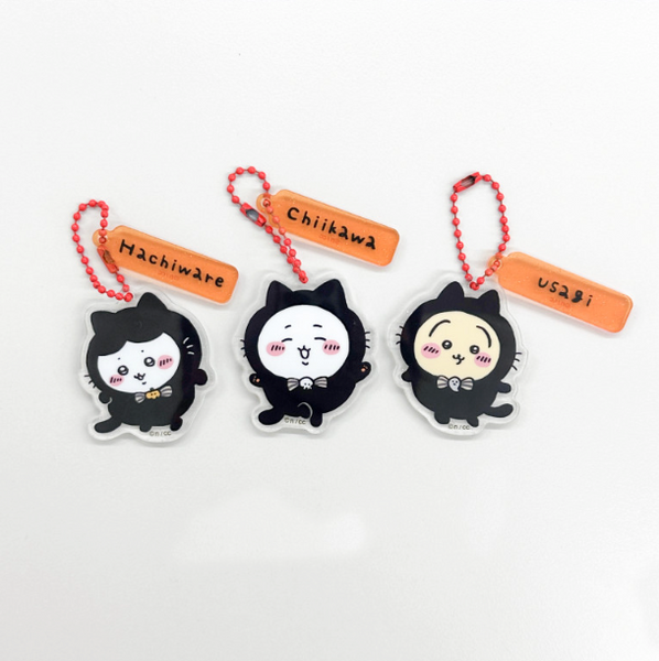 chiikawa/ Halloween Special / 黑貓貓 keyring/ hachiware