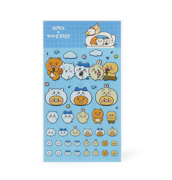 chiikawa x kakao friends/ clear stickers/ blue