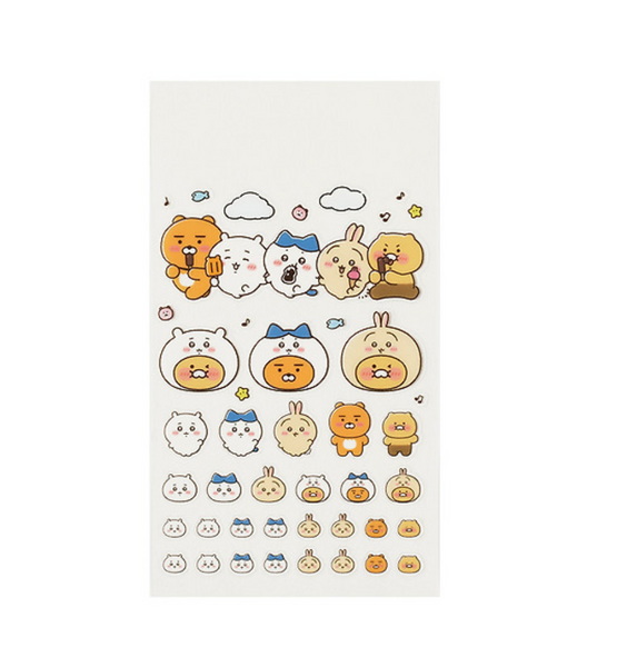 chiikawa x kakao friends/ clear stickers/ blue