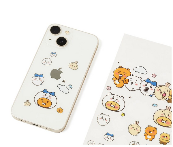 chiikawa x kakao friends/ clear stickers/ blue