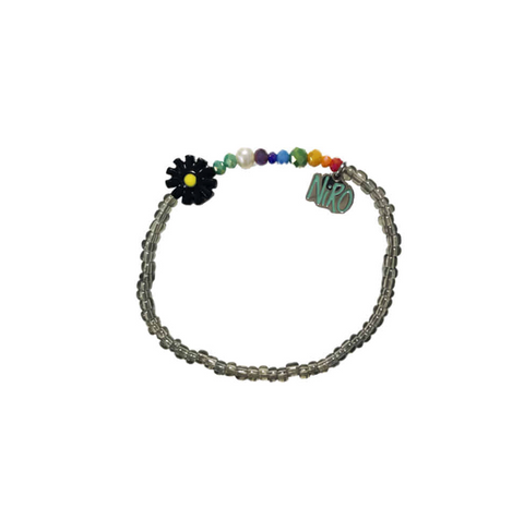 [預購] NiRO / RAiNBOW DAiSY BEADS BRACELET / black