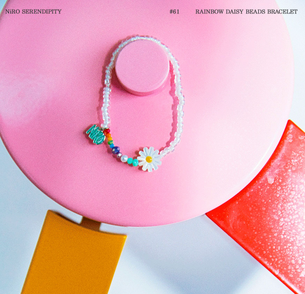 [預購] NiRO / RAiNBOW DAiSY BEADS BRACELET / black