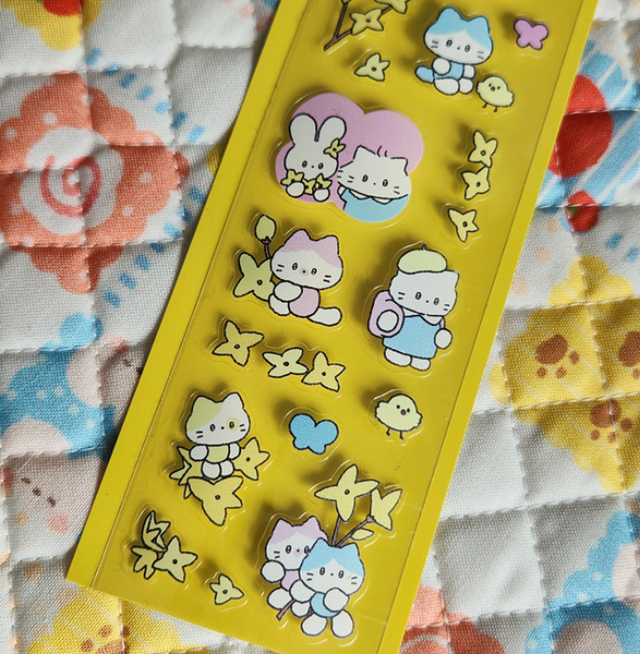 Catdabang/ Spring forsythia Cat stickers
