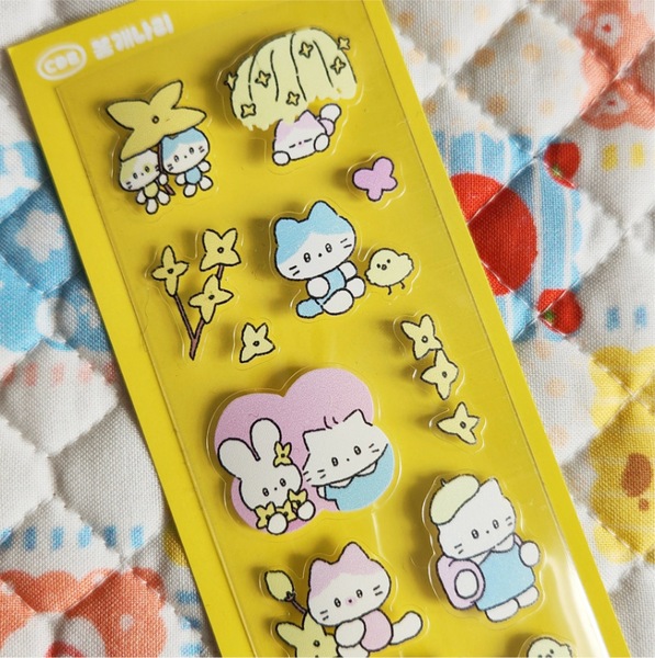 Catdabang/ Spring forsythia Cat stickers