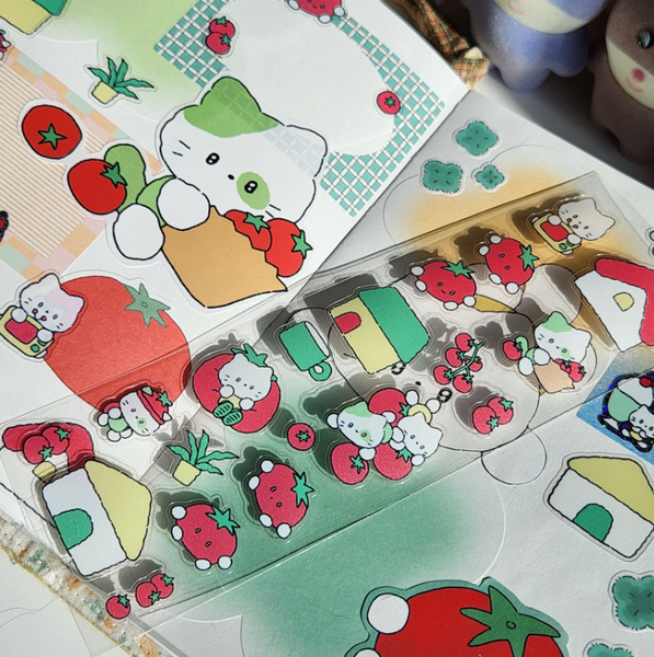 Catdabang/  tomato cat stickers