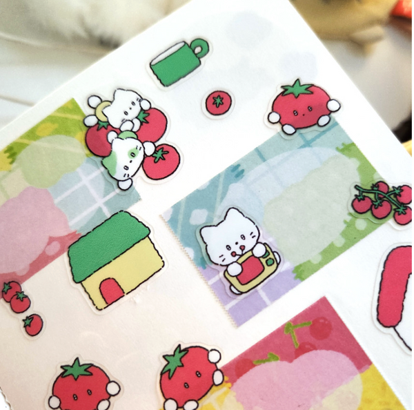 Catdabang/  tomato cat stickers