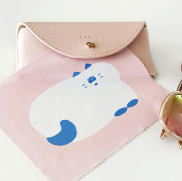 seumseum studio/ bread cat glasses cleaner (pink) 眼鏡布
