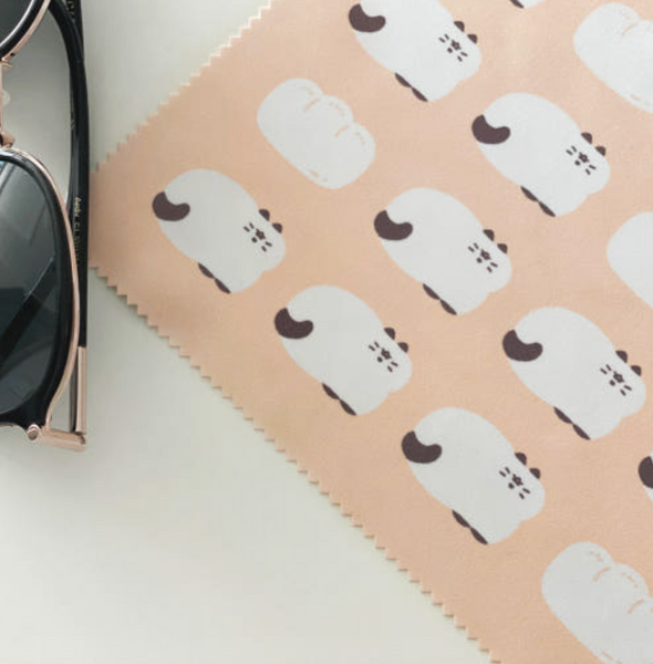 seumseum studio/ bread cat glasses cleaner (orange) 眼鏡布
