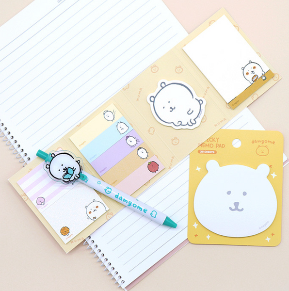 damgome / 白熊 4格 Sticky Memo Pad