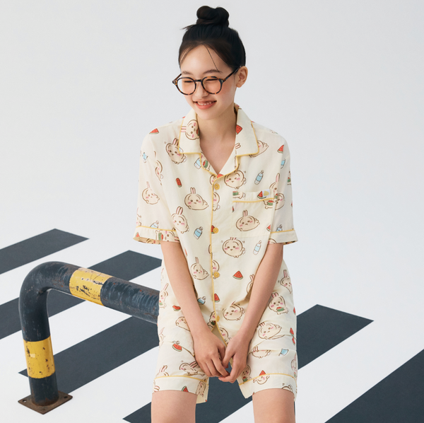 [預購] [韓國限定] SPAO / chiikawa/ 夏季短袖睡衣 / 兔兔.