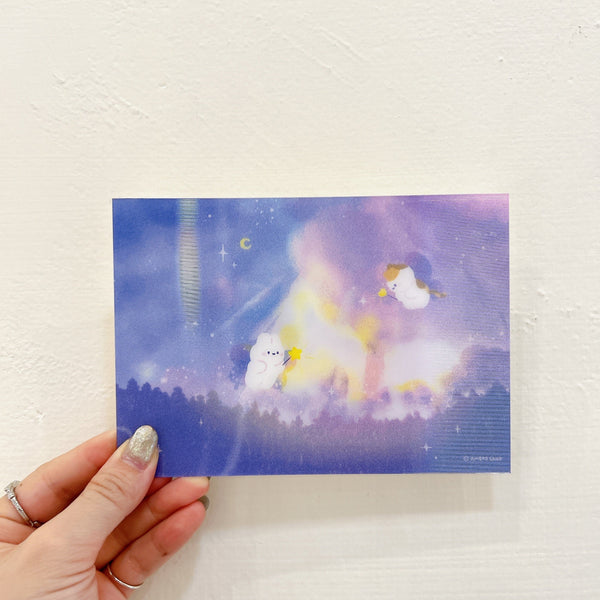 AmberLand/ (厚)光影明信片-紫色夕陽