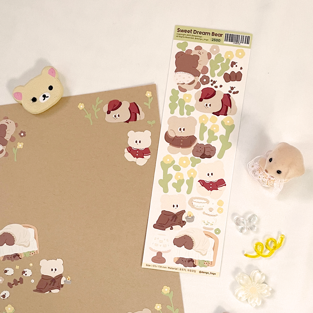 Dango Lingo/ Sweet Dream Bear stickers 貼紙