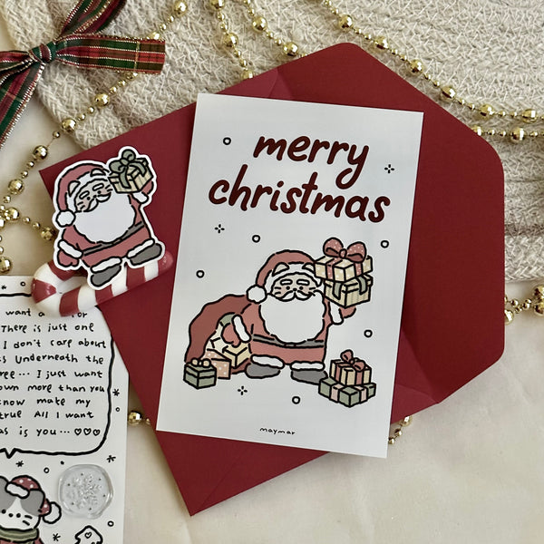 maymar/ Christmas Card Set / Santa Cat