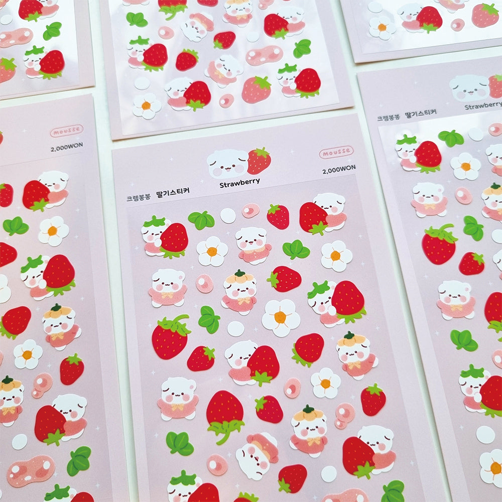 mousse/ Strawberry stickers