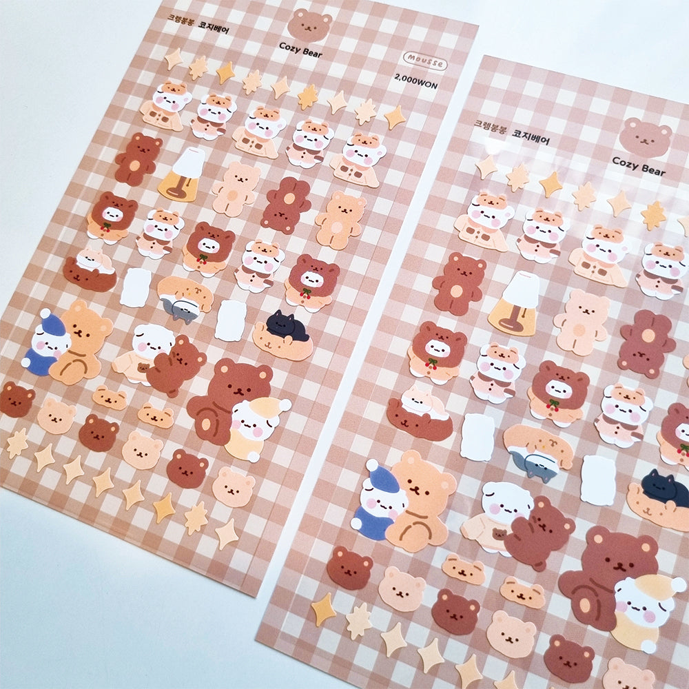 mousse/ Cozy Bear Stickers