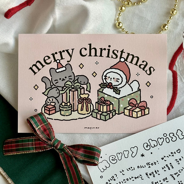 maymar/ Christmas Card Set/ Cats and Christmas Gifts