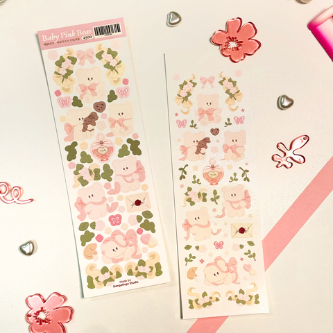 Dango Lingo/ Baby Pink Bear stickers 貼紙
