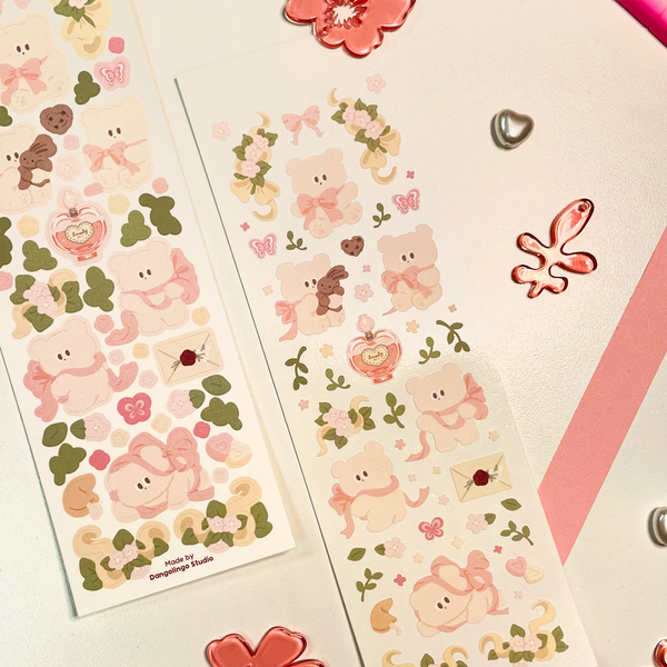 Dango Lingo/ Baby Pink Bear stickers 貼紙