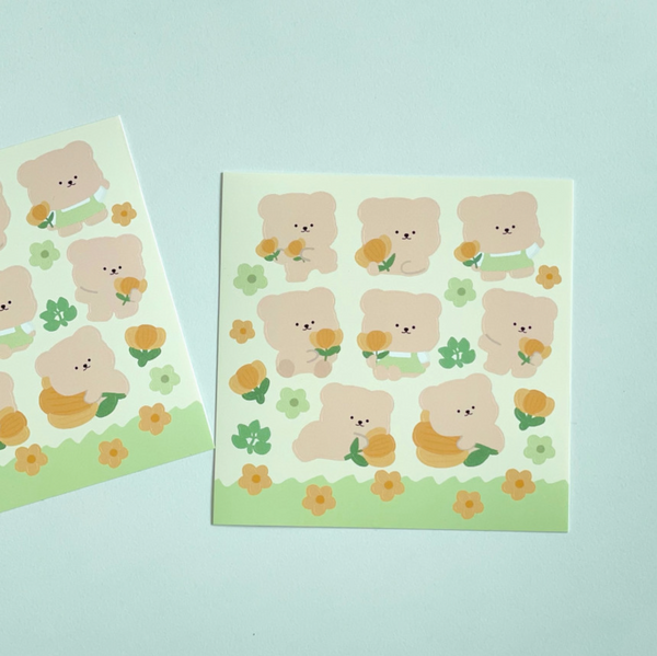 Bamtoree/ Yellow Flower Stickers 貼紙