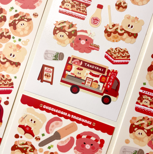 Dango Lingo/ Bubblegom & Takoyaki stickers 貼紙