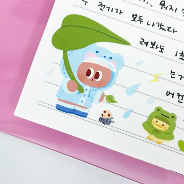 Dango Lingo/ A rainy day with Bubble gom stickers 貼紙