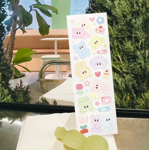 Dango Lingo/ Fluffy Pastel Gom stickers 貼紙