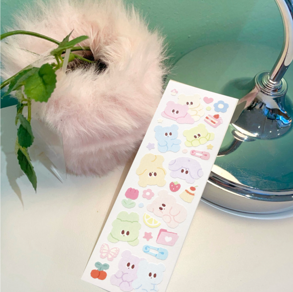 Dango Lingo/ Fluffy Pastel Gom stickers 貼紙