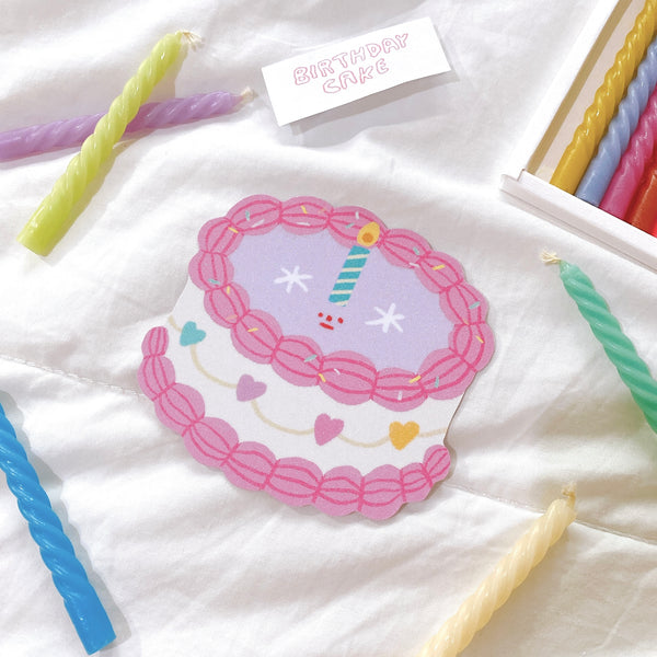 Smiletime/ Postcard diecut BD cake