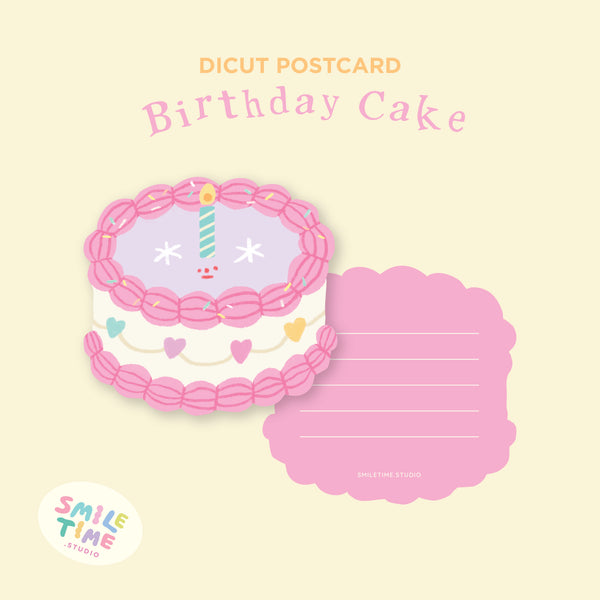 Smiletime/ Postcard diecut BD cake