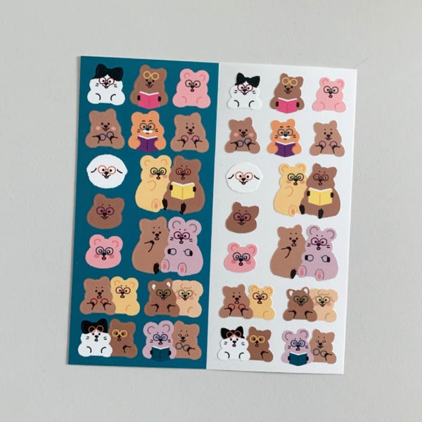 Young Forest/ Glasses Quokka Friends Stickers 貼紙