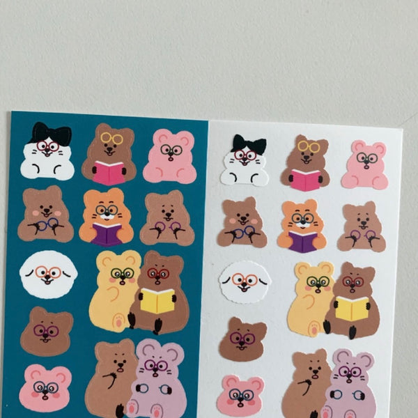 Young Forest/ Glasses Quokka Friends Stickers 貼紙